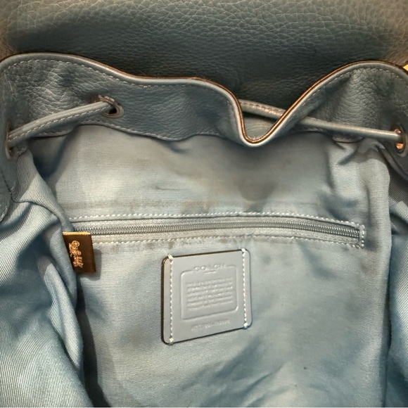 Blue Leather Backpack - Picture 6 of 10
